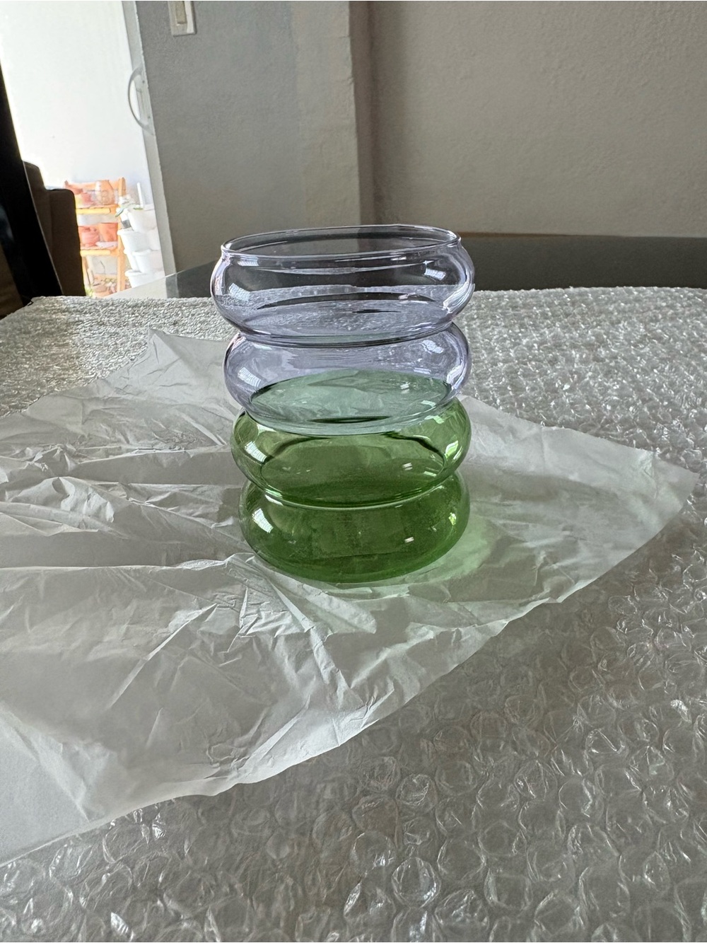 Starbucks Matcha & Lavender Rippled Glass Cup